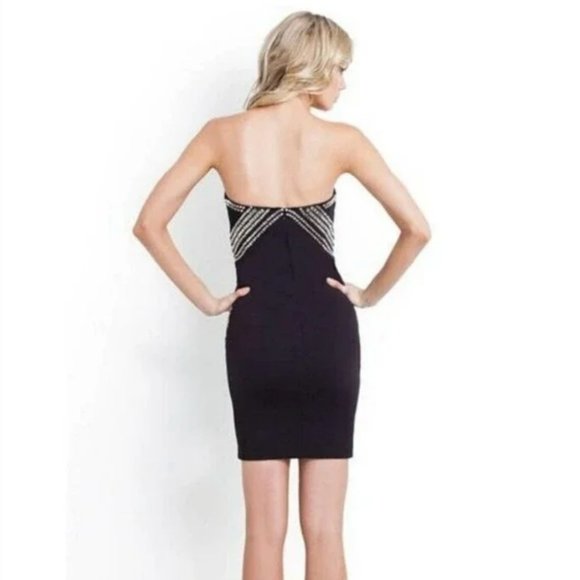 Guess Women's Silver Studded Strapless Dress - Picture 3 of 13